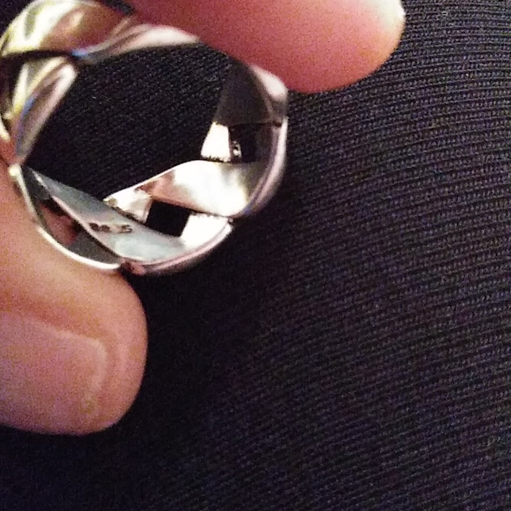 Beautiful Silver Braided Ring - image 4